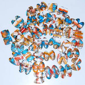 Cabujón de alta calidad, piedra preciosa, cobre Natural, ostra espinosa, turquesa, cuarzo, Material, par, fabricación de joyas sueltas, precio al por mayor - Product Image 6