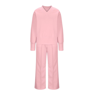 ชุดวอร์มผ้าฝ้ายสองชิ้นสำหรับผู้หญิงเสื้อแขนยาวใส่สบายพร้อมกางเกงเข้าชุด - Product Image 6