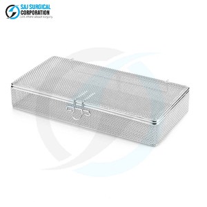 Tapa de Malla Metálica Fina Manual de Acero Inoxidable, Solución de Almacenamiento Duradera y Reutilizable para Instrumentos Médicos Quirúrgicos en Hospitales - Product Image 1