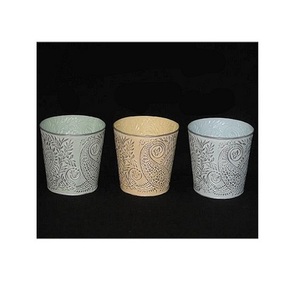 Juego de 3 jardineras de metal de diseño premium antiguo con diferentes colores, costo, acabado, forma y tamaño personalizados a buen precio - Product Image 6