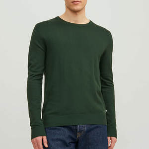 เสื้อสเวตเตอร์คอกลมแขนยาวสำหรับผู้ชายเสื้อถักนิตติ้งแบบเจาะน้ำหนักเบา - Product Image 2