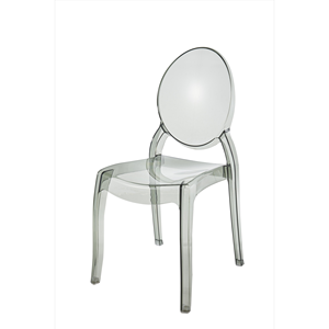 Set di 4 chiare grandi sedie fantasma moderno acrilico impilamento cucina e sala da pranzo decorazioni di nozze - Product Image 2