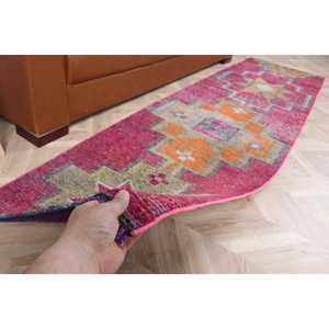 Rug, 2.3x9 ft Turkish Rug, <b>Red</b> Southwestern Rug <b>Wool</b> - Product Image 2