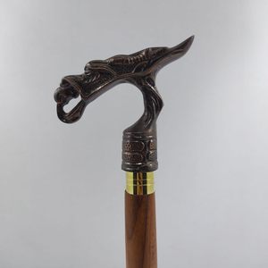 Bastón de madera victoriano hecho a mano con mango, bastón con forma de metal, acabado dorado, regalo clásico Vintage, hombres, mujeres, padre Natural - Product Image 6