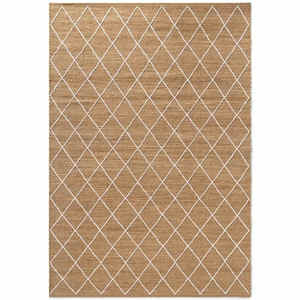 Netline Home Kunu Natural Handwoven <b>Jute</b> <b>Rug</b> Modern Tufted Diamond Design - Product Image 1