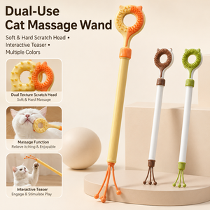 ไม้ล่อแมวแบบสองด้าน หัวข่วนแบบยืดหดได้ ของเล่นแมวแบบอินเทอร์แอคทีฟ - Product Image 1