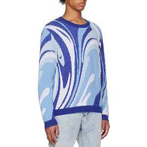 Suéter de Cuello Redondo Personalizable con Estampado, Lana y Cachemira, Estilo Vintage con Logotipo Frontal, para Hombre, Invierno, Antiarrugas, Secado Rápido - Product Image 3