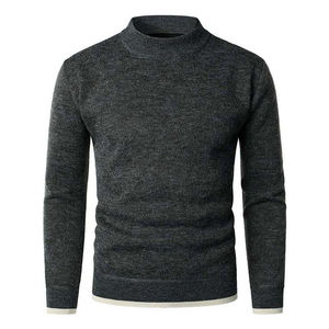Pull chaud pour homme avec motif de tricot classique à manches longues Pull pour homme flexible doux confortable vêtements d'extérieur chauds Pull en tricot - Product Image 1