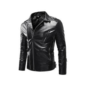 Chaqueta de cuero para hombre, ropa informal de Color sólido de la mejor calidad, ropa de calle, nueva moda, chaqueta de cuero cómoda para hombre - Product Image 2