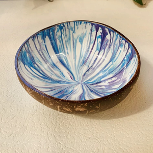 Bol de noix de coco de Bohème fait à la main sans BPA incrustation de coquille d'oeuf Vente en gros d'ustensiles de cuisine décoratifs écologiques Cadeau naturel durable - Product Image 4