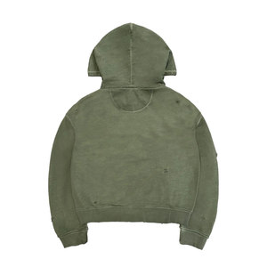 Wholesale <b>Hoodie</b> in Light <b>Green</b> Unisex High GSM Heavyweight Cotton Custom Logo & OEM Factory Supply - Product Image 2