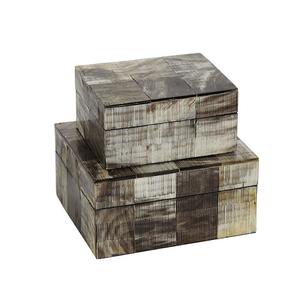 กล่องไม้ฝังเขาสัตว์ มีทุกขนาด กล่องใส่เครื่องประดับ กล่องฝังเขาสัตว์ รูปทรงวงรี กล่องเก็บของตกแต่ง - Product Image 5