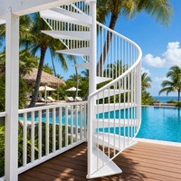 Système d'escalier en spirale modulaire innovant pour l'extérieur, conçu pour la réalisation de projets mondiaux