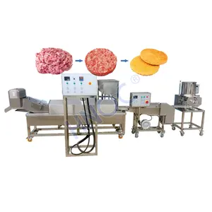 Otomatis Daging Pie Membuat Beku Chicken Nugget Lini Produk Nugget Breading Burger Patty Forming Machine