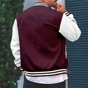 top quality Mens Casual Varsity Jacket Slim Fit Cotton Letterman Baseball Bomber Classic College Jacket - Product Image 5
