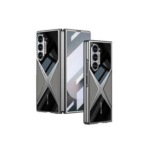 Coque arrière en cuir PC ultra-fine de qualité supérieure pour Galaxy Z Fold 6 N7TH X-Pro - Gris Titane Offre une protection d'excellente qualité pour l'appareil photo - Product Image 1