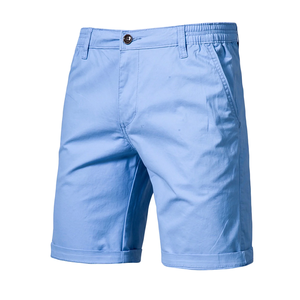 Shorts chino pour homme BD, été, design tendance, décontracté, couleur unie, grande taille, coupe ajustée, toile de haute qualité, respirant - Product Image 1