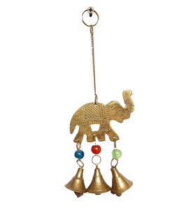 ลูกปัดทองเหลืองสไตล์วินเทจแขวนประตูผนังตกแต่งทำด้วยมือกระดิ่งลมอินเดียแบบดั้งเดิม - Product Image 1