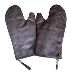 Gants de cuisson en cuir pour équipement de cuisine commercial Gants de barbecue et de four résistants à la chaleur d'exportation pour l'industrie des services alimentaires - Product Image 3
