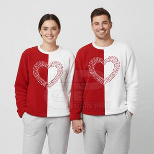 Sudadera especial de San Valentín con estilo gráfico moderno, corte cómodo, diseñada para la moda de invierno y el uso diario. - Product Image 3