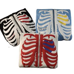 Sudadera con capucha Y2k de esqueleto de alta calidad para hombre, Sudadera con capucha extragrande mezclada de algodón transpirable de fabricante al por mayor - Product Image 4