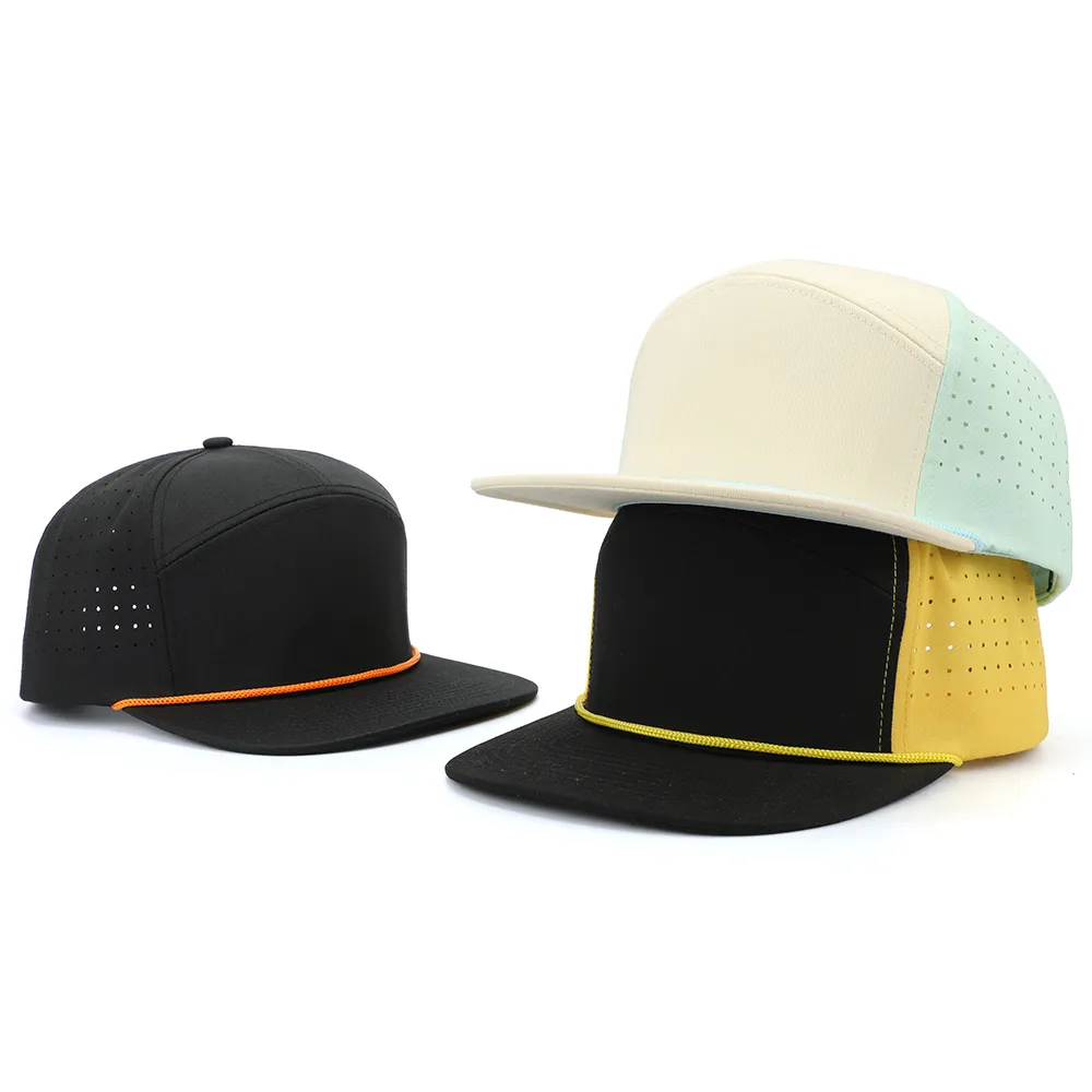 La mejor calidad al por mayor 6 paneles personalizados Hip Hop moda Snap Back sombreros hombres diseño gorras deportivas
