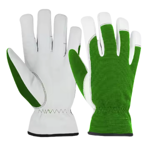 Guantes de construcción de cuero de grano de cabra de alta calidad resistentes a la abrasión para protección personal para trabajos de jardín - Product Image 3