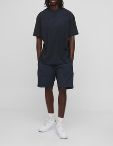 Ensemble de 2 t-shirts élégants pour hommes en coton à col ras du cou décontracté à manches courtes respirant 280 grammes en tissu à motif solide coupe régulière - Product Image 2