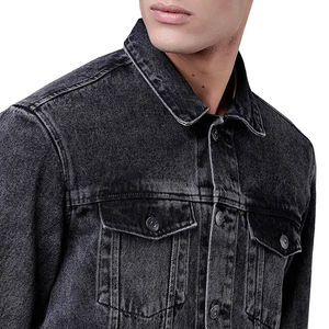 Chaquetas de mezclilla profesionales para hombres, chaquetas informales de invierno de manga larga con bolsillo frontal de algodón para hombres - Product Image 6