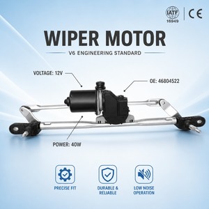 Moteur d'<span class=keywords><strong>essuie</strong></span>-<span class=keywords><strong>glace</strong></span> avant pour <span class=keywords><strong>Fiat</strong></span> Panda (169_) OE 46804522 - 12,5 Nm Couple élevé IP66 Étanche Durée de vie 1,5 M cycle par cycle - Product Image 1
