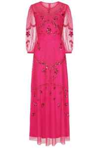 Luxury Style Elegant Floral Aline Evening Party Ball Gown Embroidery Beaded Sequins One-<b>Sleeve</b> Shoulder <b>Long</b> Body Shape <b>Dress</b> - Product Image 4