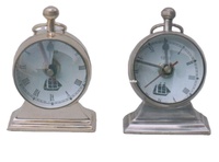Kuningan Vintage jam meja Bahari/Analog Dial Romawi antik selesai untuk meja belajar dekorasi kantor kuningan jam meja antik