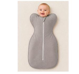 Gentle Hippo Baby Swaddle Gray <b>Comfortable</b> Infant Sleep Sack Soft Newborn Wrap Premium Baby Care Design - Product Image 2