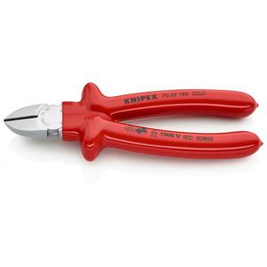 กรรไกรตัดเฉียง Knipex ผ่านการทดสอบ VDE ชุบโครเมียม พร้อมด้ามจับหุ้มฉนวน - Product Image 1