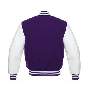 YUJIA OEM Wholesale High Quality Embroidery <b>Men</b> College Leather Sleeves Custom Streetwear <b>Baseball</b> Letterman Varsity <b>Jacket</b> - Product Image 6