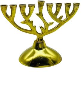 9 Arm Latest style Aluminium Metal <b>Gold</b> Candle Holder Stand <b>Candelabra</b> With Funnel Candlestick Pillar Holder - Product Image 4