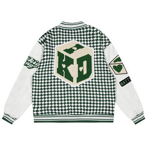 แจ็กเก็ตเบสบอลแขนยาวหนังแจ็คเก็ตกันลมสำหรับผู้ชายกันน้ำ - Product Image 2