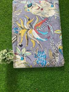 Albornoz de algodón ligero para mujer Caftán Diseño de punto Estampado de bloque de mono Inspirado Niños Artesanía Tela de patio Vestido de uso de pasarela - Product Image 5