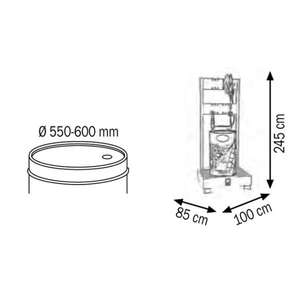 Pièces hydrauliques 1 position Meclube Installation complète pour barils 180 & 220 - Product Image 2