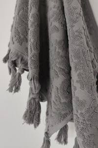 ผ้าเช็ดตัวแจ็คการ์ดเทอร์รี่ผ้าฝ้ายเนื้อนุ่ม90*150ซม. สีอินเทรนด์ซึมผ่านพู่ขอบ480 GSM - Product Image 3