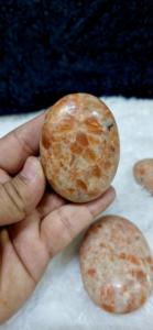 Pierres de palmier en cristal de sunstone certifiées AAA, style ange, pierre précieuse de guérison originale, agate pour soulager l'anxiété, le stress, le massage - Product Image 2