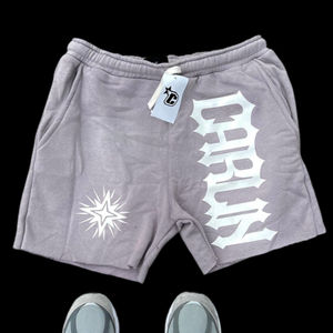 Acid Wash Sun Faded Distressed Vintage Hoodie and <b>Sweat</b> <b>Shorts</b> Custom Puff Print <b>Shorts</b> Set for <b>Men</b> Breathable Custom 2025 - Product Image 4