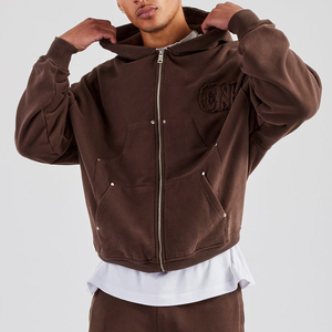 Sudadera con Capucha MOVETEXTILE Basics, Estilo Urbano, Lavada al Ácido, Gruesa, Holgada, 460 g/m², Algodón, Corte Recto, Cierre Completo - Product Image 6