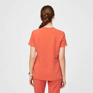 Uniforme de enfermera con estampado informal, uniforme quirúrgico con cuello redondo, camisetas de manga corta, uniformes quirúrgicos, ropa de mujer, tarifa al por mayor OEM - Product Image 2