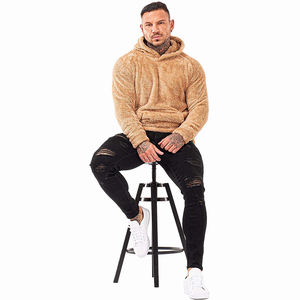 Wholesale <b>Sherpa</b> <b>Hoodies</b> for Men Regular Fit Streetwear Printed Sweatshirts with Custom Logo Design Winter Essentials - Product Image 6