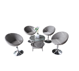 Juego de comedor de ratán polivinílico de diseño moderno para uso en exteriores, mejora la decoración del comedor para el hogar, Hotel, granja, Villa, muebles para el hogar - Product Image 1