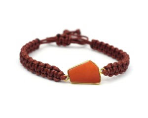 Handmade Design Natural Gemstone With 18K Gold Plated Adjustable Design Fashionable Gift for Her Thread <b>Bracelet</b> - Product Image 4