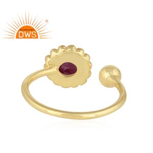 แหวนพลอยทับทิมธรรมชาติ925ดีไซน์ล่าสุดแหวนปรับได้เครื่องประดับที่กำหนดเองสำหรับผู้หญิงของขวัญสำหรับผู้หญิงสำหรับเธอ - Product Image 4