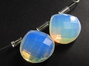 Cristal de Cuarzo Azul Ópalo Facetado en Forma de Lágrima, Piedra de Cristal Hecha a Mano para Hacer Joyas, Cuentas Sueltas en Forma de Corazón - Product Image 3