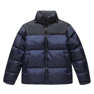 Veste matelassée réversible imperméable à capuche noire pour homme, de haute qualité, pour l'hiver, décontractée, tricotée - Product Image 1